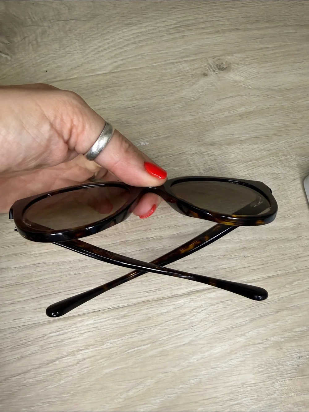 CHANEL 5414-A Butterfly Sunglasses Tortoise & Cream Beige CC Logo - with COA